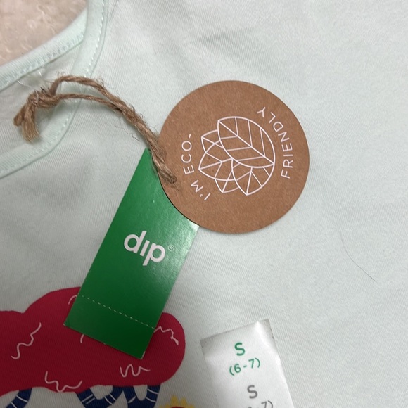 NWT - Girls Organic Cotton Tshirt 6-7 - Picture 4 of 4